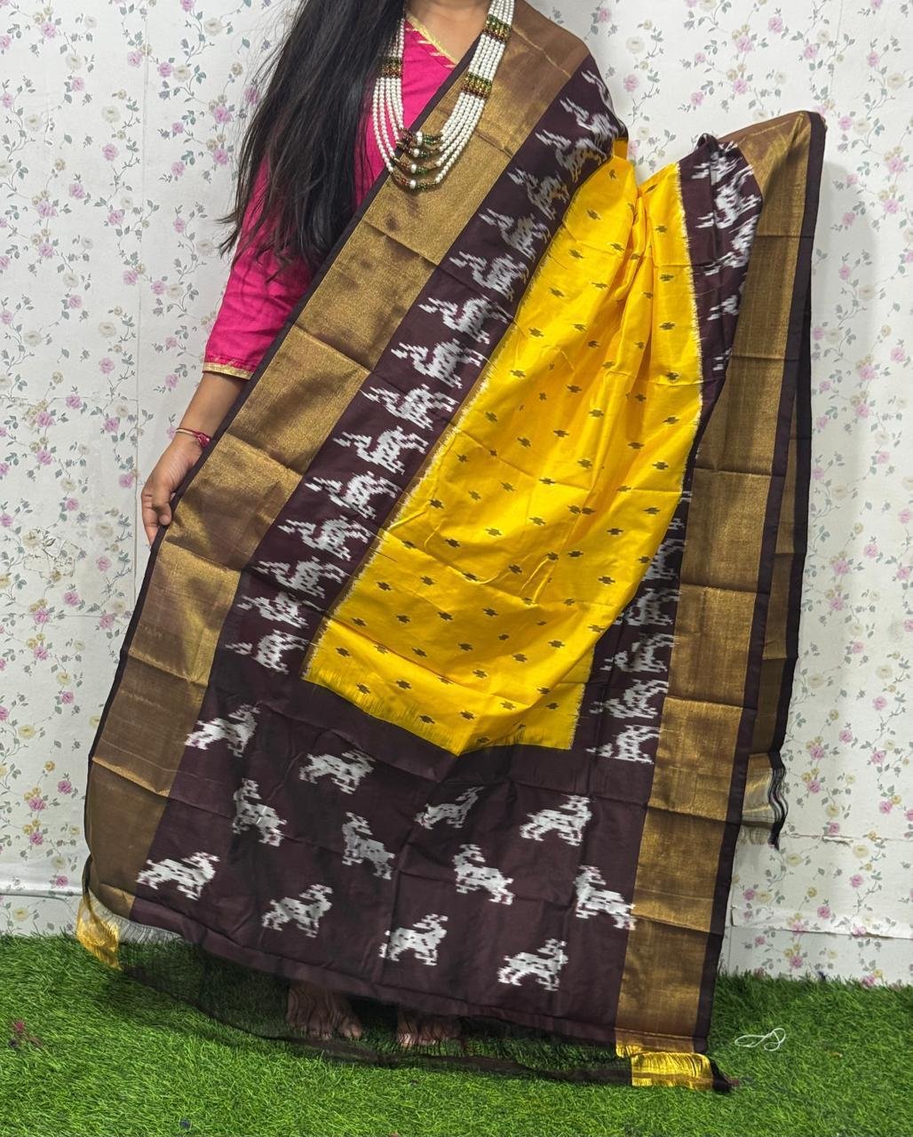 Ikat Dupatta - PSDHS06-ISDPDEZDD-27