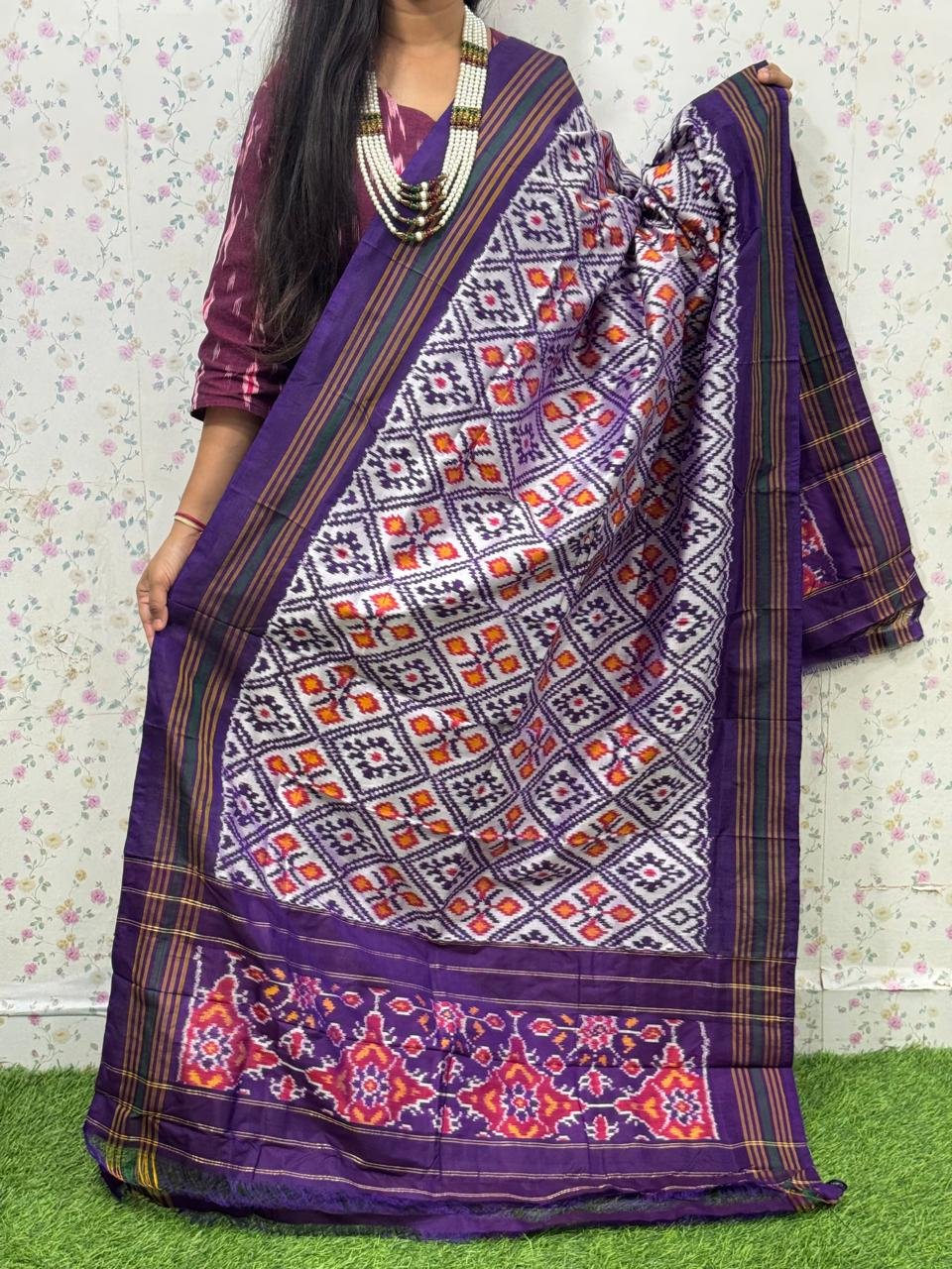 Ikat Dupatta - PSDHS28-ISDPDEZDD-04