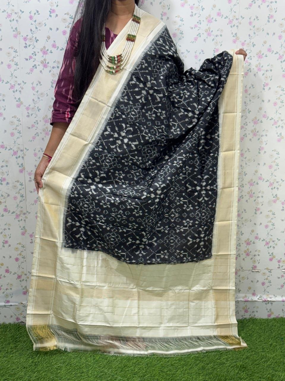 Ikat Dupatta - PSDHS28-ISDPDEZDD-06