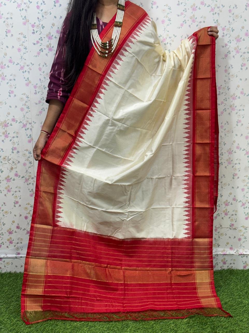 Ikat Dupatta - PSDHS28-ISDPDEZDD-08