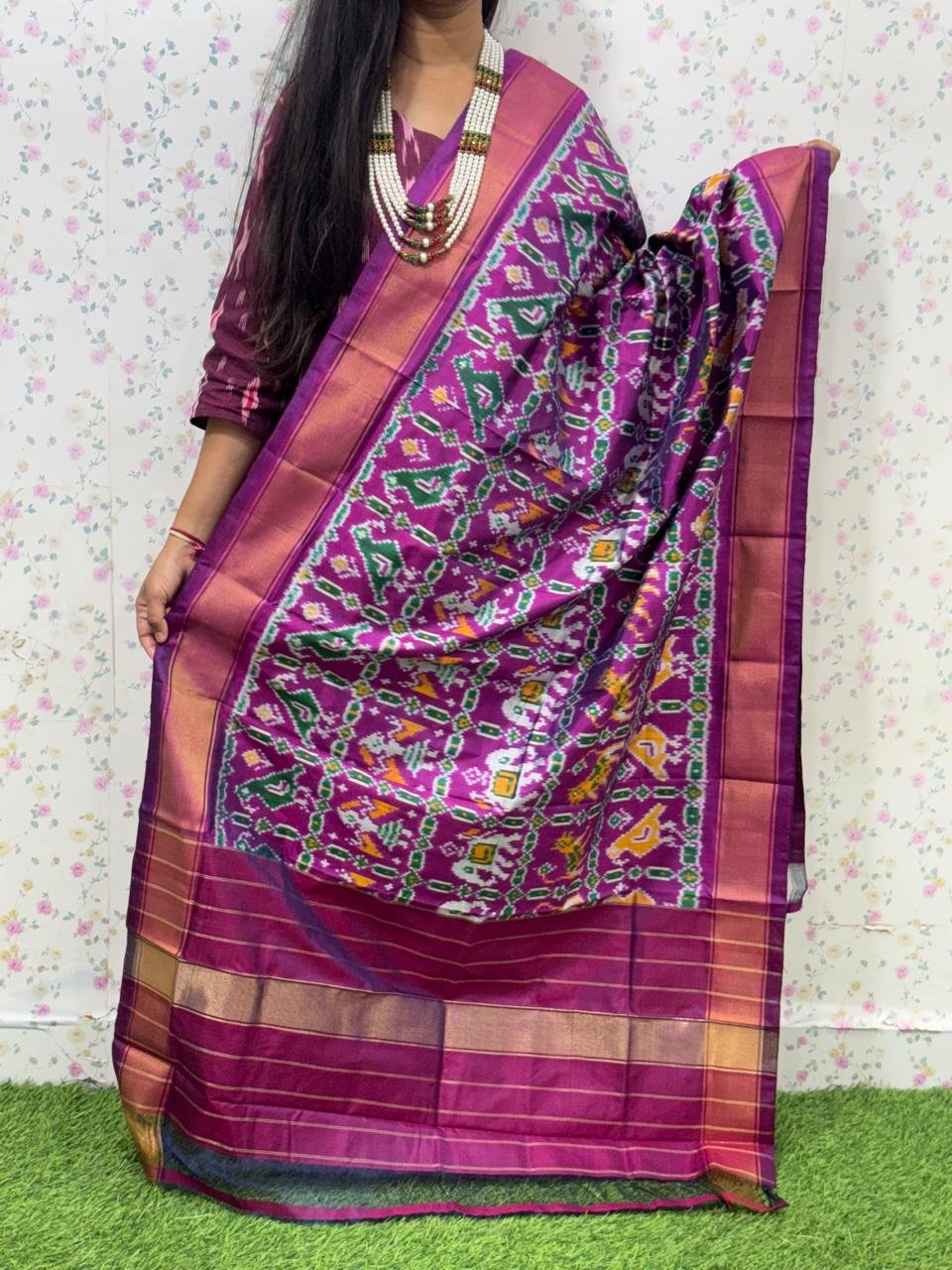 Ikat Dupatta - PSDHS28-ISDPDEZDD-09