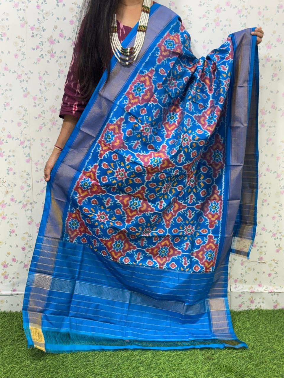 Ikat Dupatta - PSDHS28-ISDPDEZDD-10