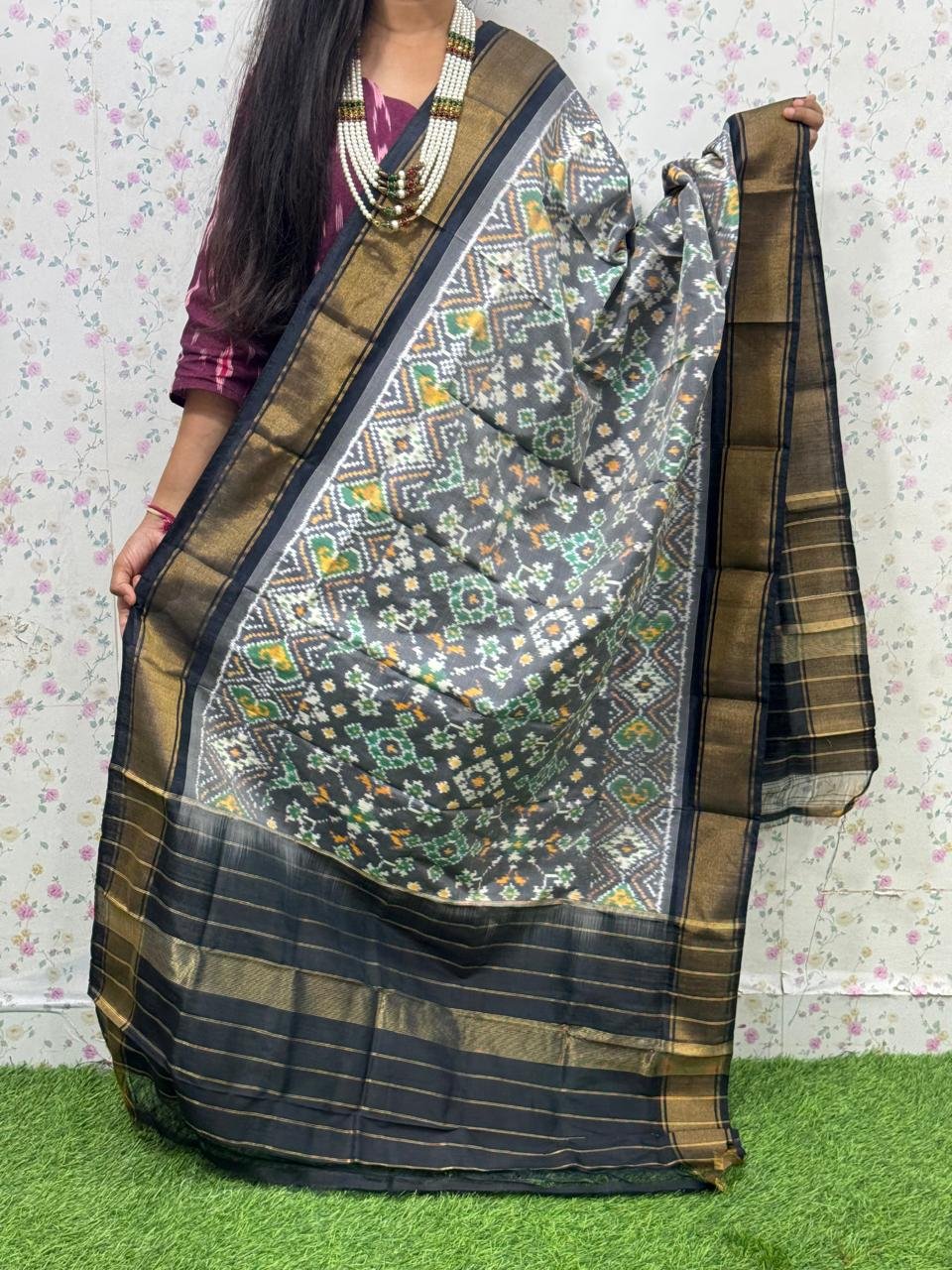 Ikat Dupatta - PSDHS28-ISDPDEZDD-11