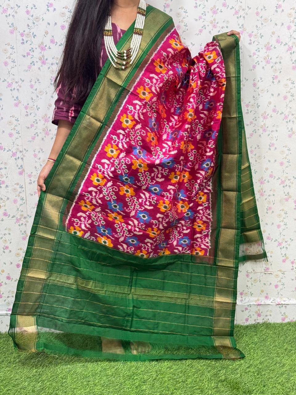 Ikat Dupatta - PSDHS28-ISDPDEZDD-17