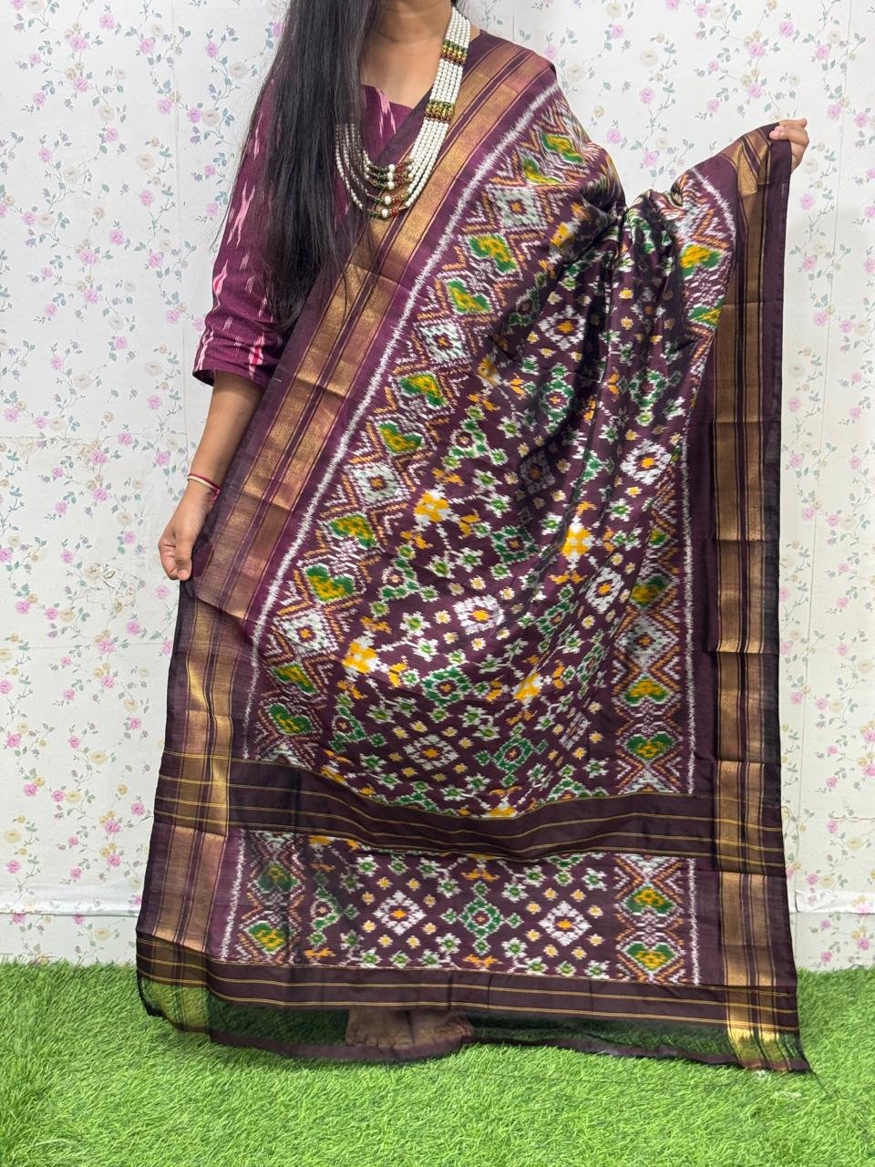 Ikat Dupatta - PSDHS28-ISDPDEZDD-27
