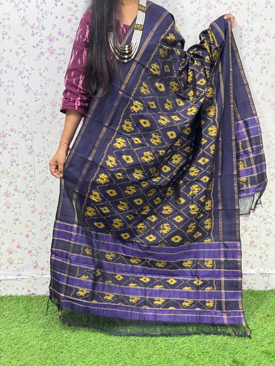 Ikat Dupatta - PSDHS28-ISDPDEZDD-28