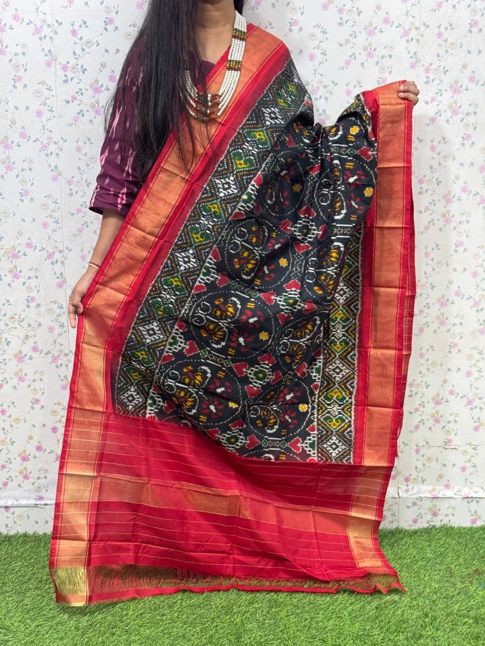 Ikat Dupatta - PSDHS28-ISDPDEZDD-30