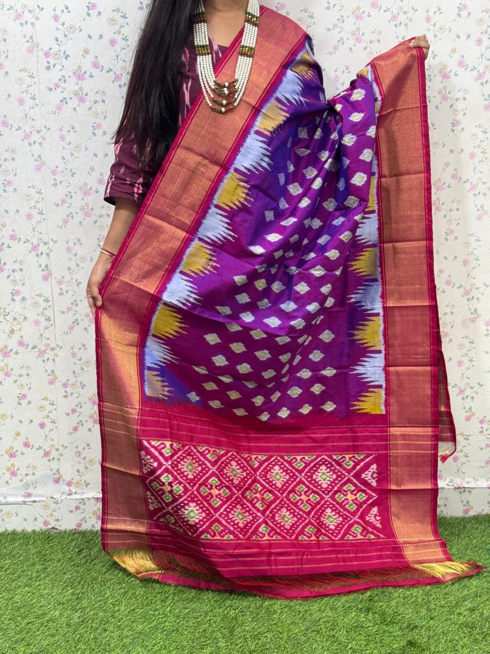 Ikat Dupatta - PSDHS28-ISDPDEZDD-31