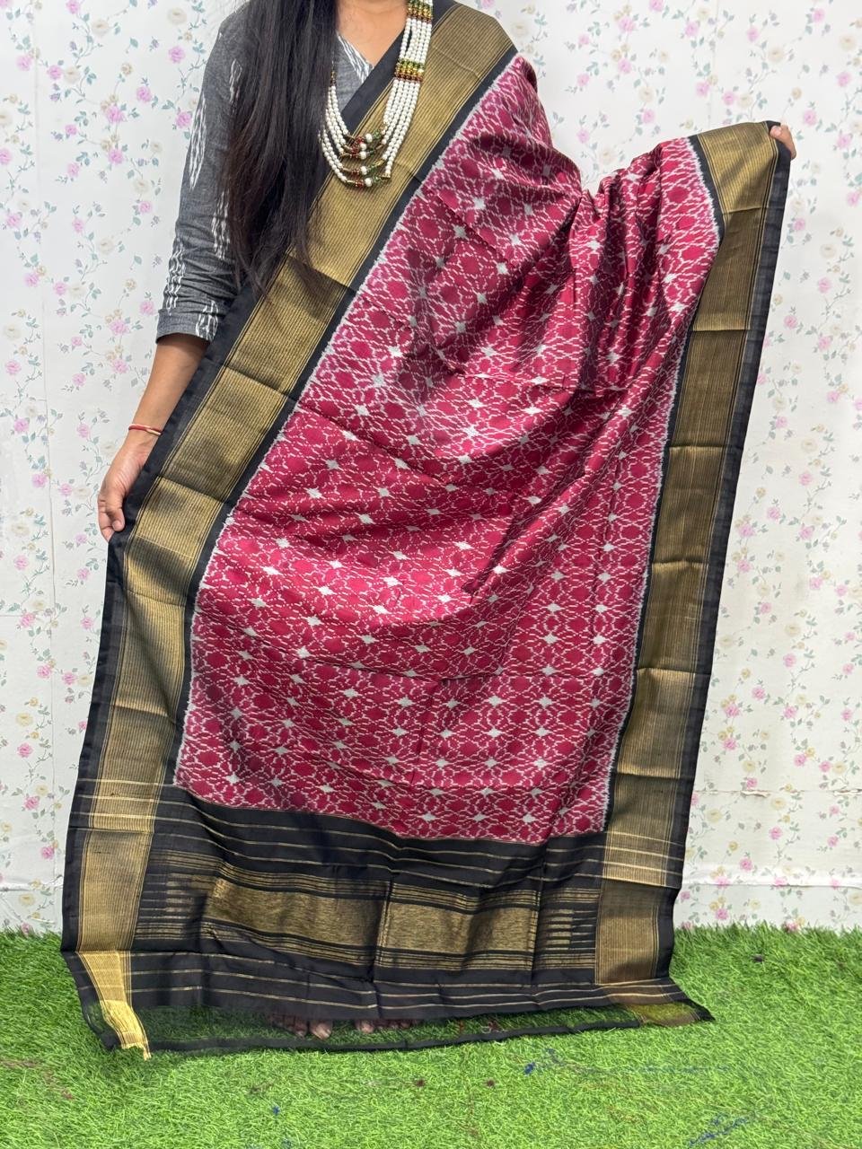 Ikat Dupatta - PSDHY13-ISDPDECDC-01