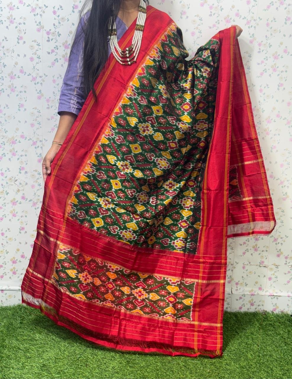 Ikat Dupatta - PSDHY13-ISDPDECDC-02