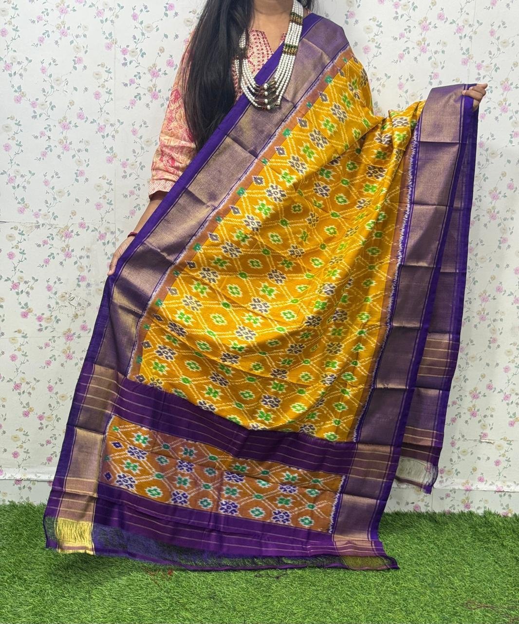 Ikat Dupatta - PSDHY13-ISDPDECDC-05