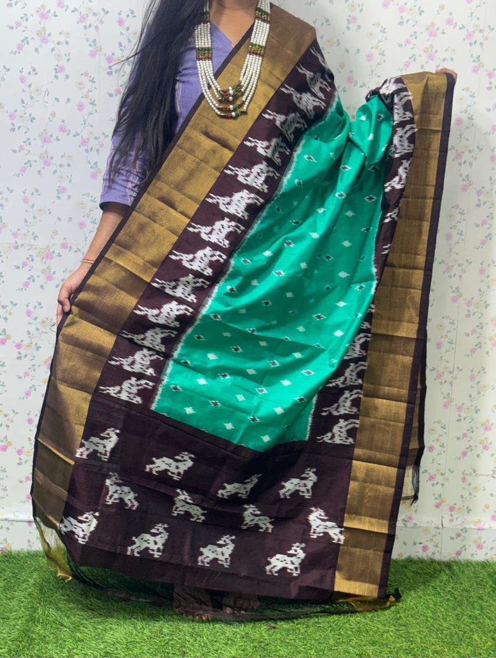 Ikat Dupatta - PSDHY13-ISDPDECDC-64
