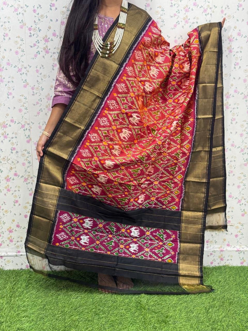 Ikat Dupatta - PSDHY13-ISDPDECDC-78