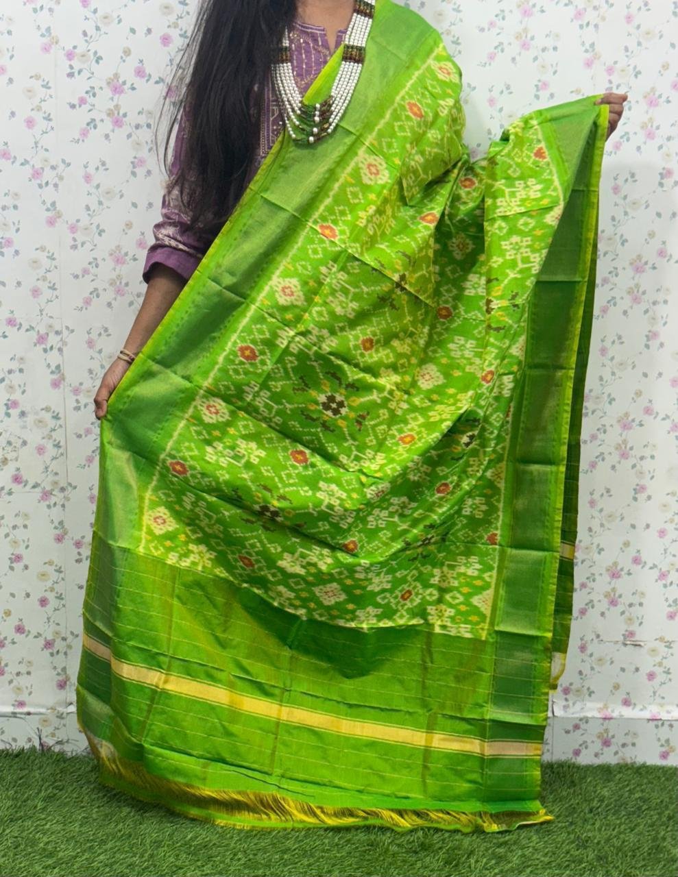 Ikat Dupatta - PSDHY13-ISDPDECDC-85