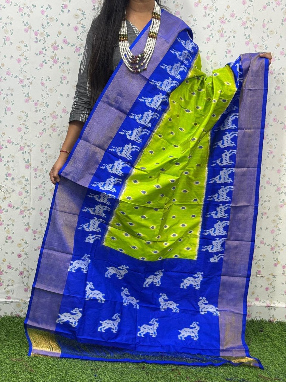 Ikat Dupatta - PSDHY13-ISDPDECDC-87