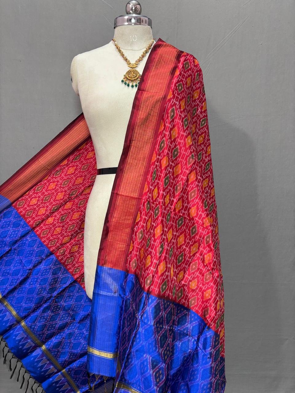 Ikat Dupatta - PSSIL04-ISDPDZSDC-08