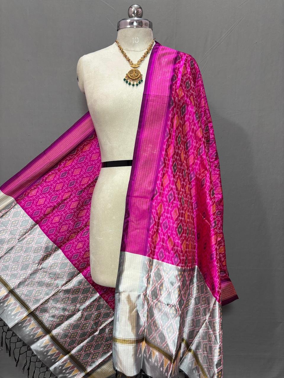Ikat Dupatta - PSSIL04-ISDPDZSDC-11