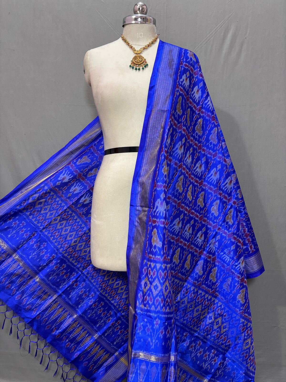 Ikat Dupatta - PSSIO07-ISDPDZBCD-03