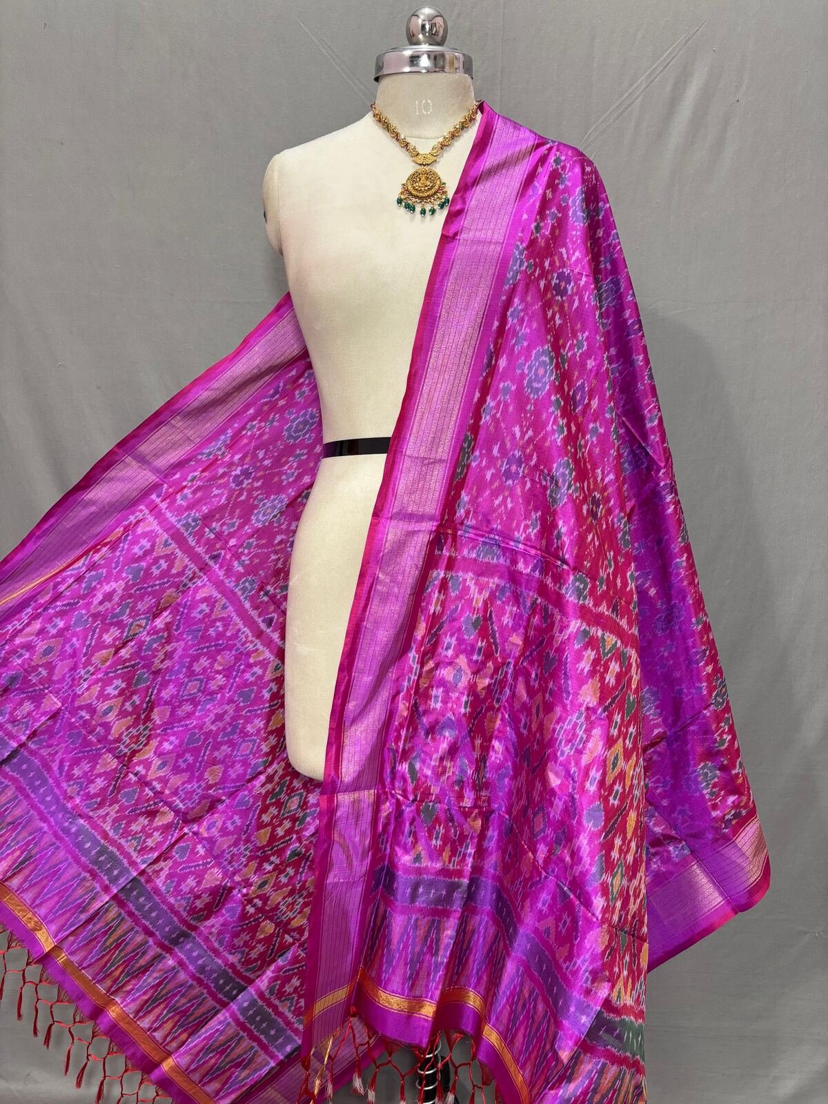 Ikat Dupatta - PSSIO07-ISDPDZBCD-04