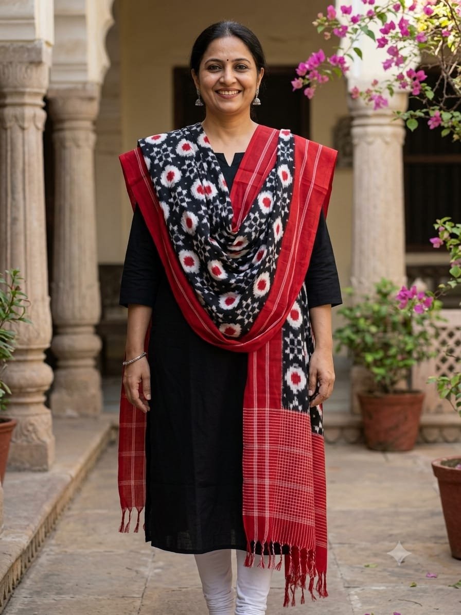 Ikat Dupatta - PSSIS29-ICDPCIBCC-22