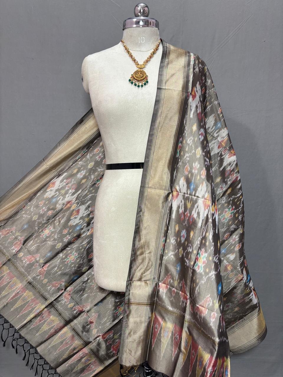Ikat Dupatta - PSSIY30-ISDPCZSCD-03