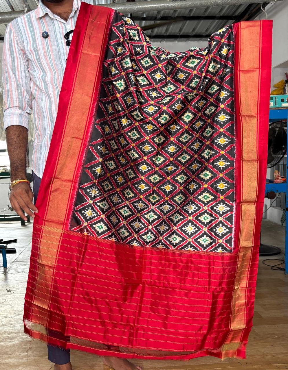 Ikat Dupatta - PUSNG06-ISDPDEEDD-20