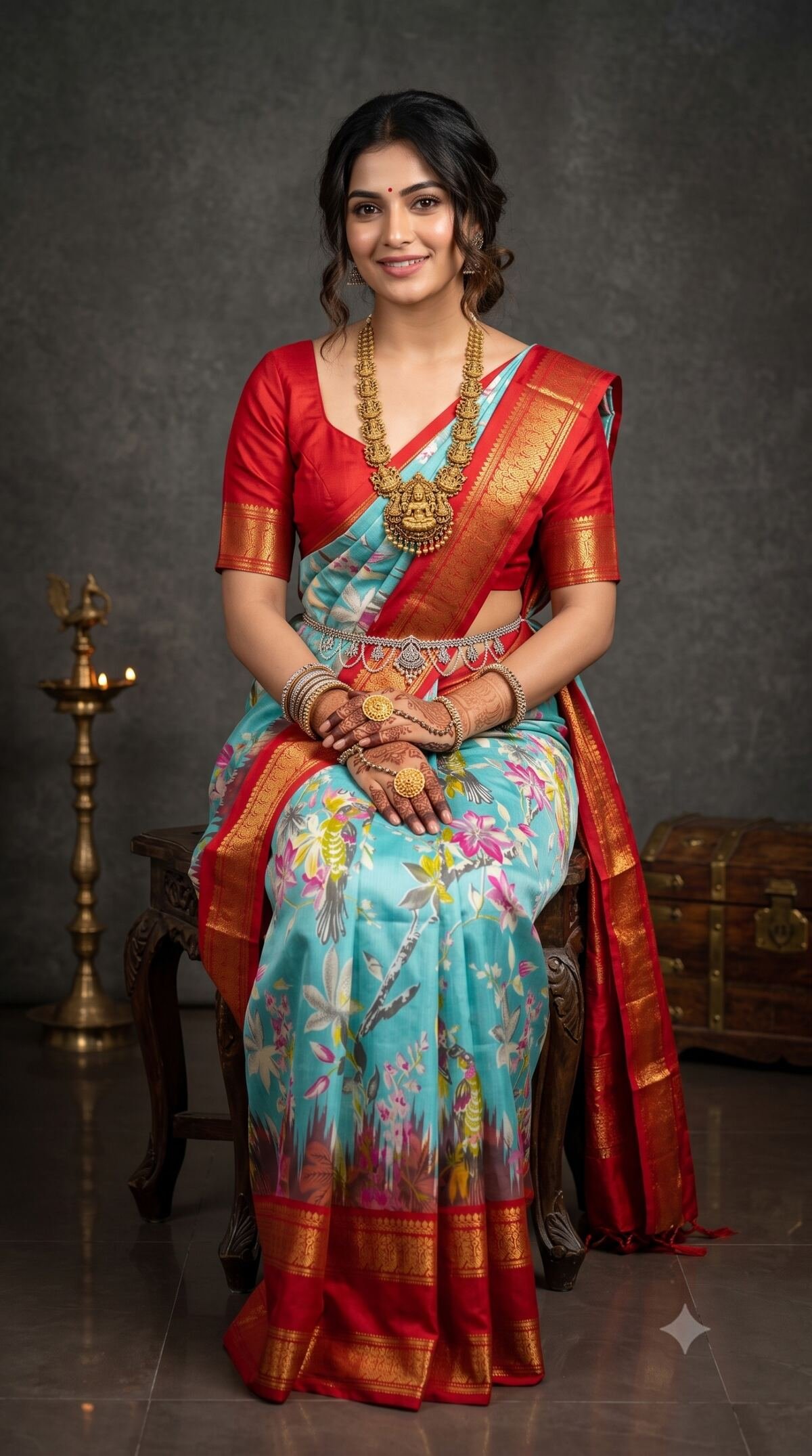 Ikat Print Saree - PANHO10-IPRSIZBDD-13