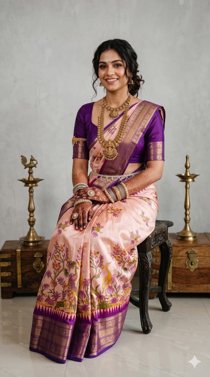 Ikat Print Saree - PANHO26-IPRSIZBCD-31