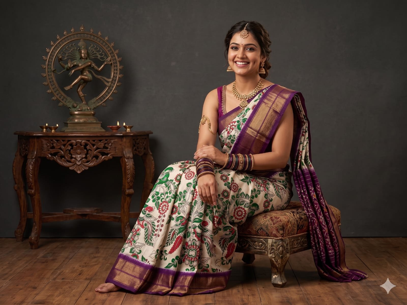 Ikat print saree - PSHLY24-IPRSICTDC-11