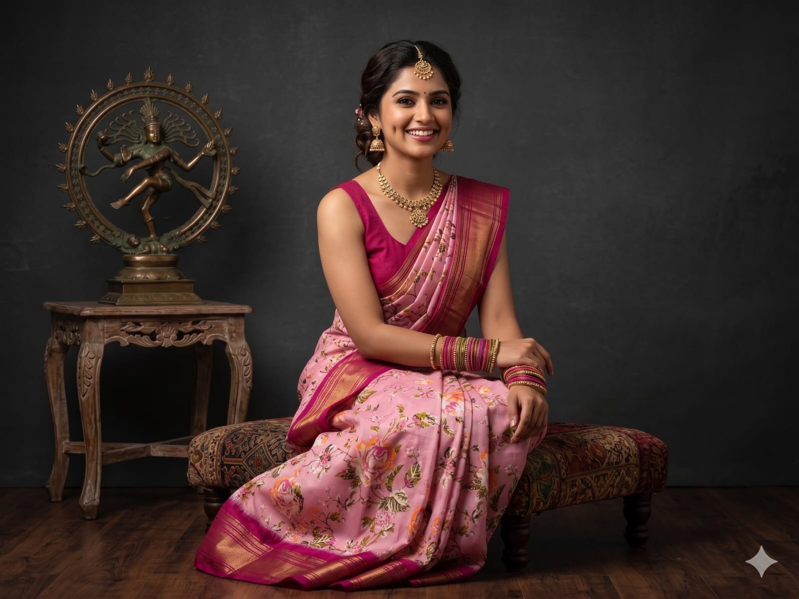 Ikat print saree - PSHLY24-IPRSICTDC-12