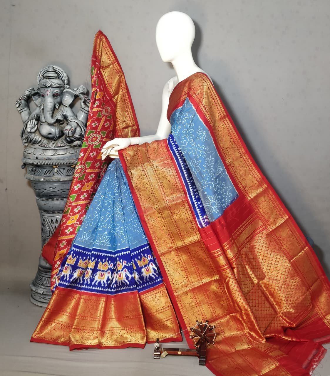 Kanchi Border Ikat - PALUL01-KBRPISSCD-04