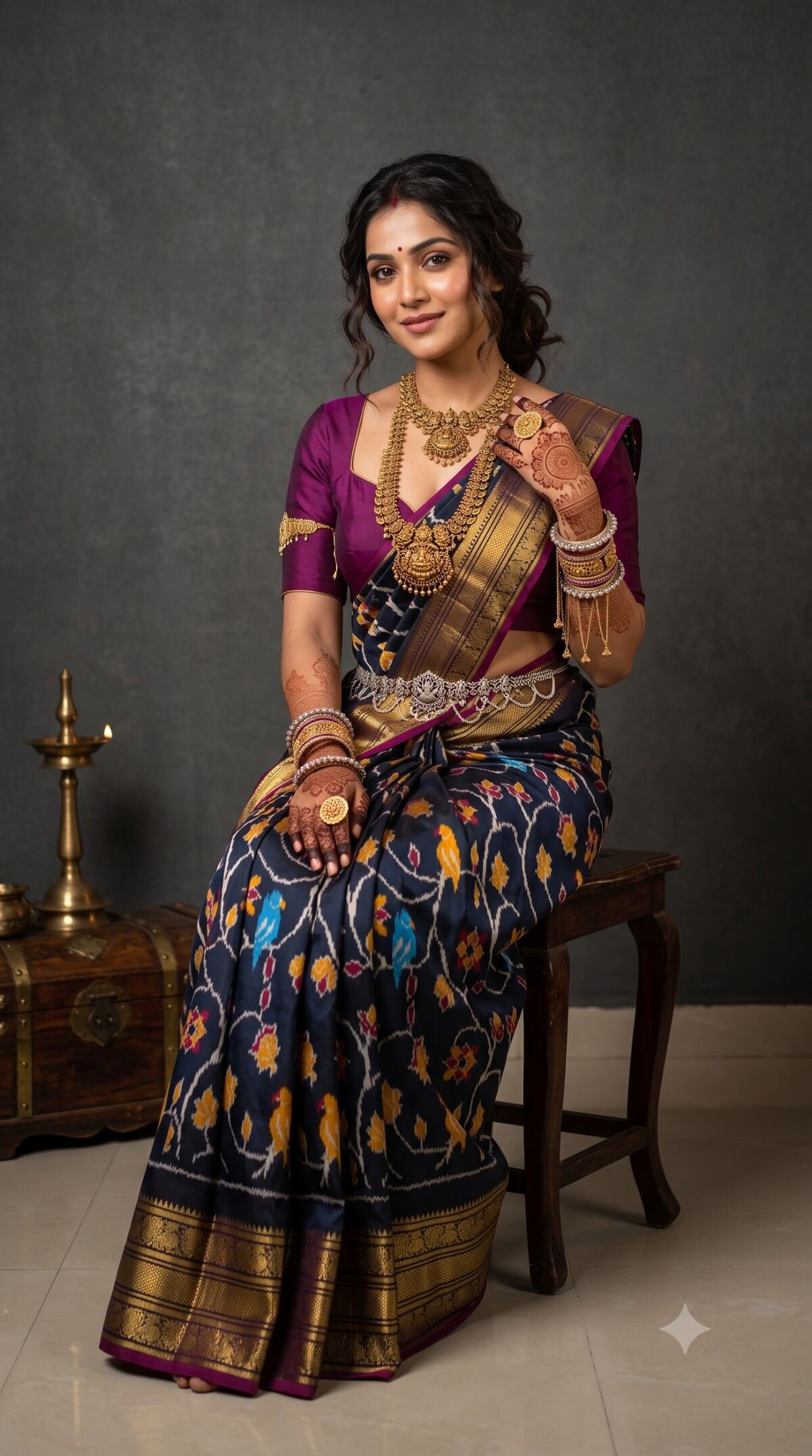 Kanchi Border Ikat - PANHO10-KBIPIITCC-01
