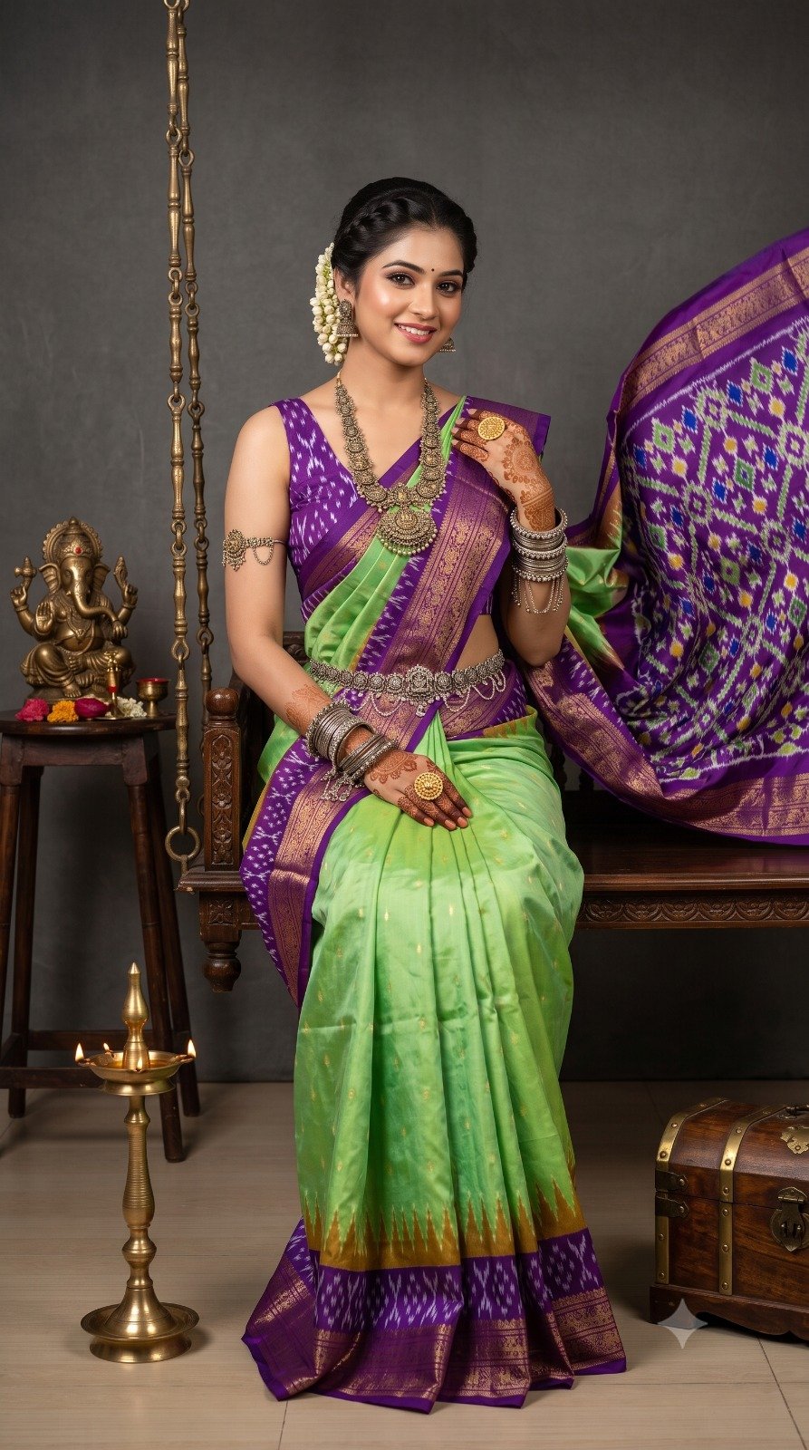 Kanchi Border Ikat - PANHS21-KBIPIDSDC-04