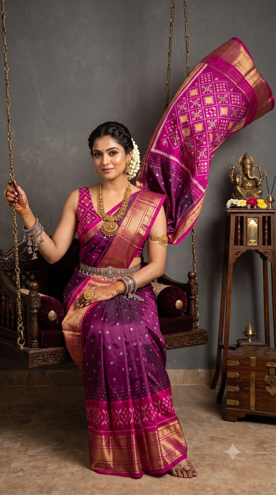 Kanchi Border Ikat - PANHS21-KBIPIDSDC-06