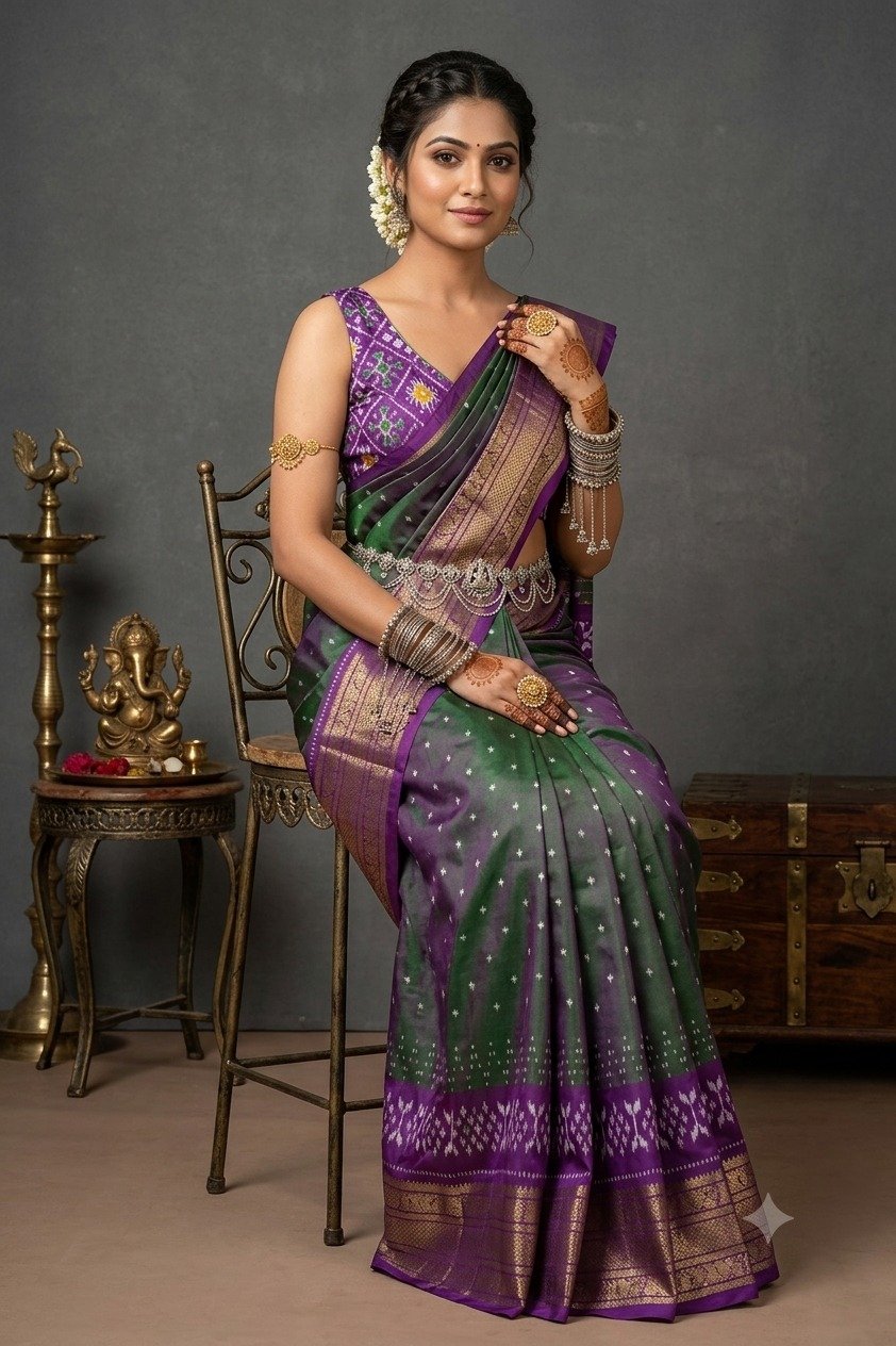 Kanchi Border Ikat - PANHS21-KBIPIDSDC-07