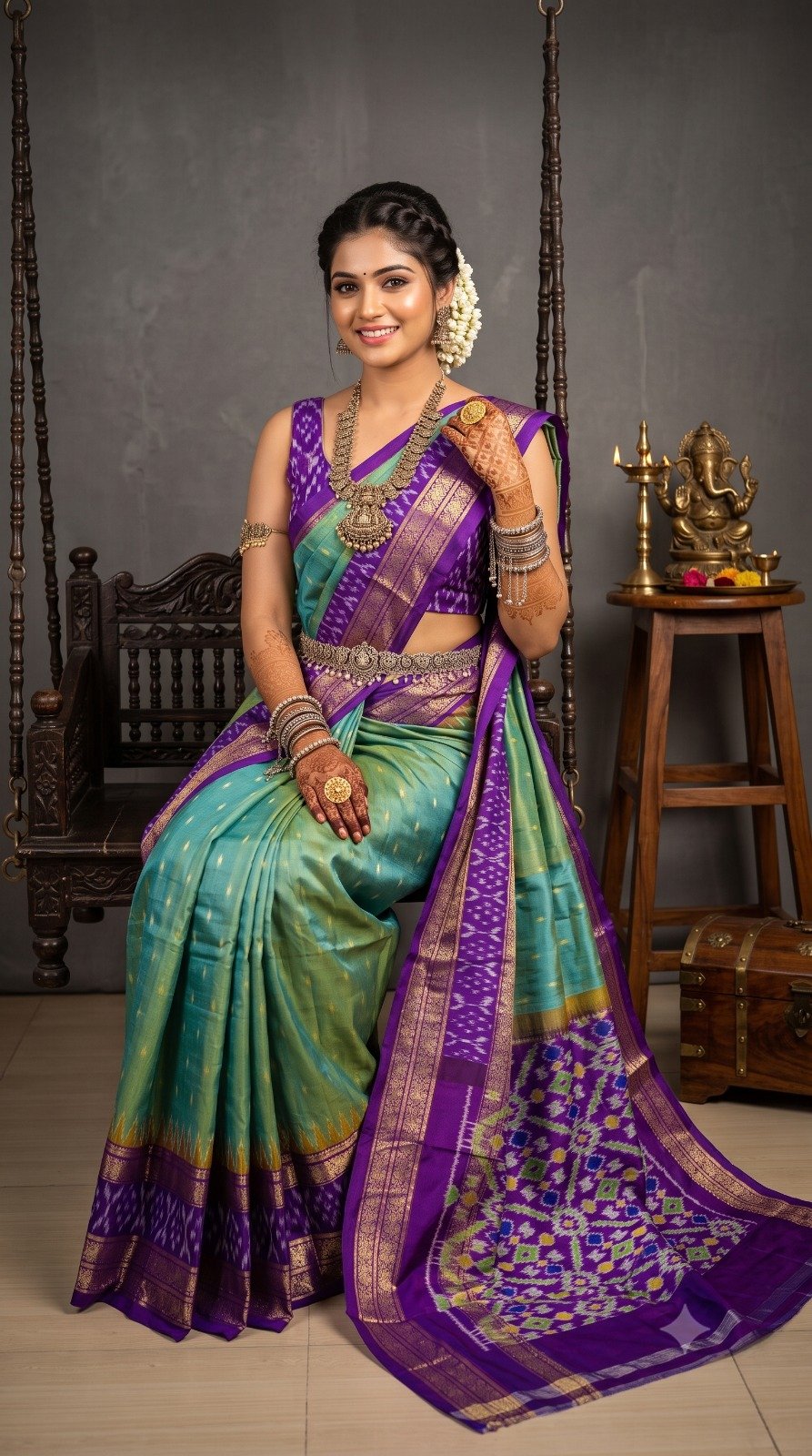 Kanchi Border Ikat - PANHS21-KBIPIDSDC-08