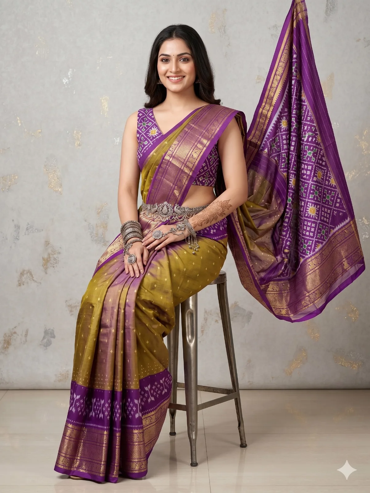 Kanchi Border Ikat - PANHY21-KBIPDNNCD-01