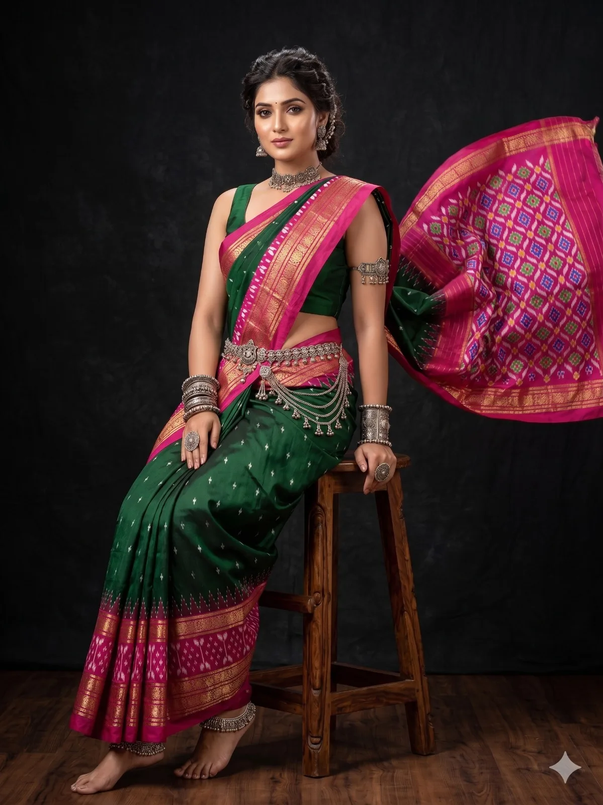 Kanchi Border Ikat - PANHY21-KBIPDNNCD-07