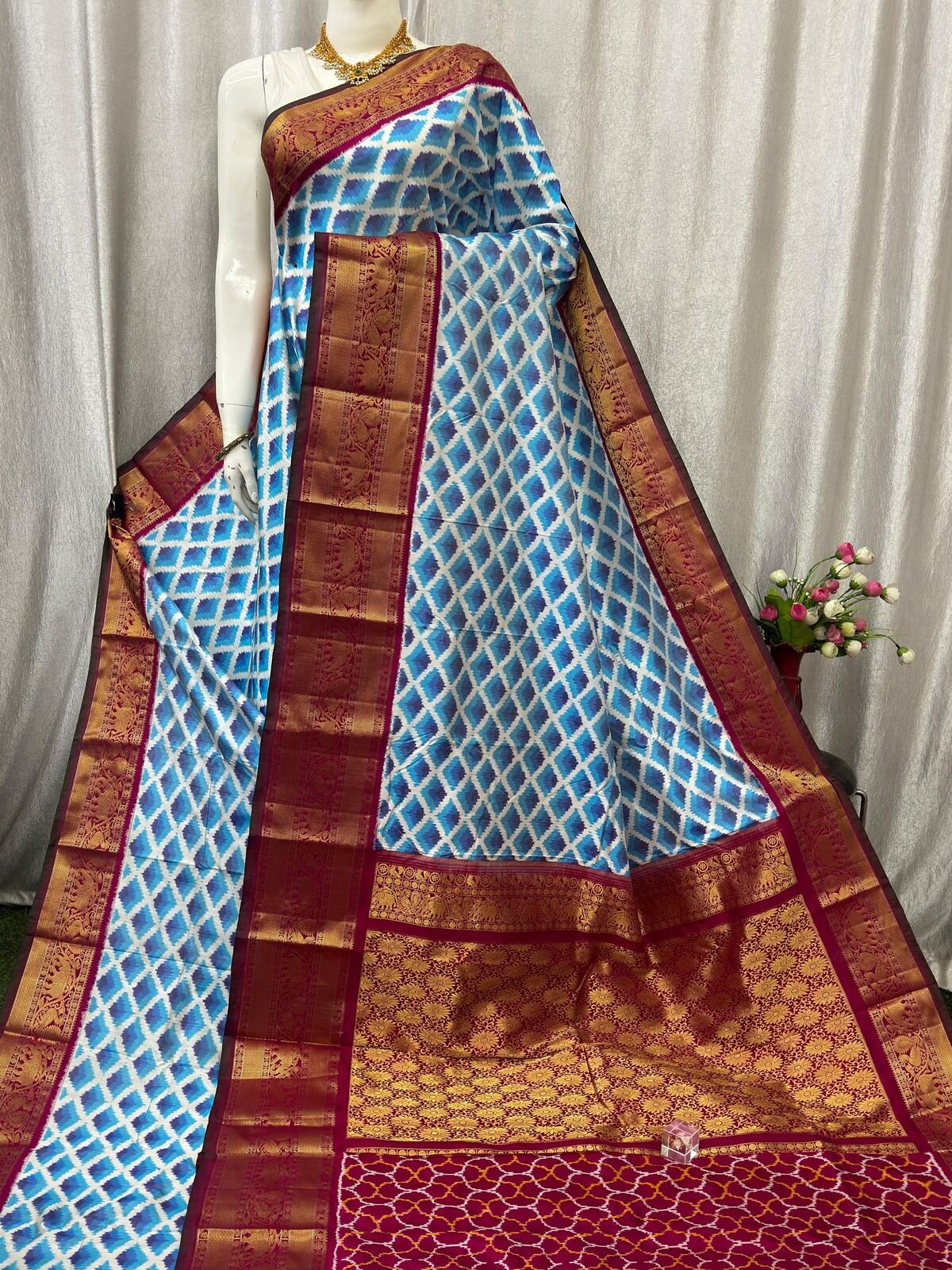 Kanchi Border Ikat - PASKG20-KBRPISECD-16