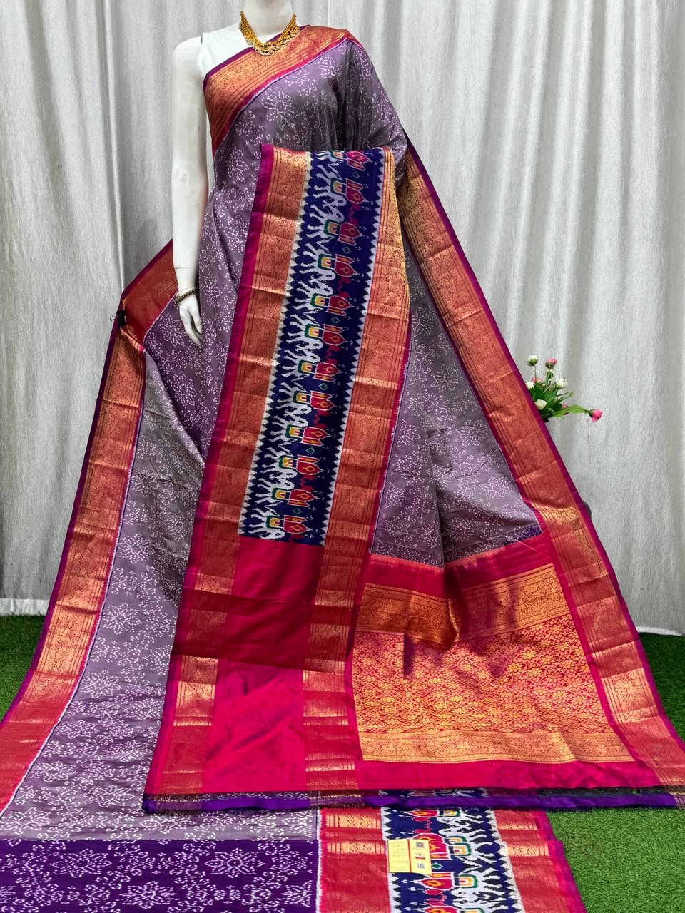 Kanchi Border Ikat - PASKG20-KBRPISECD-32