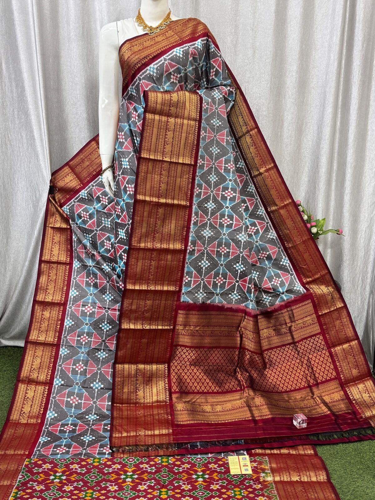 Kanchi Border Ikat - PASKY14-KBRSIFSDC-04