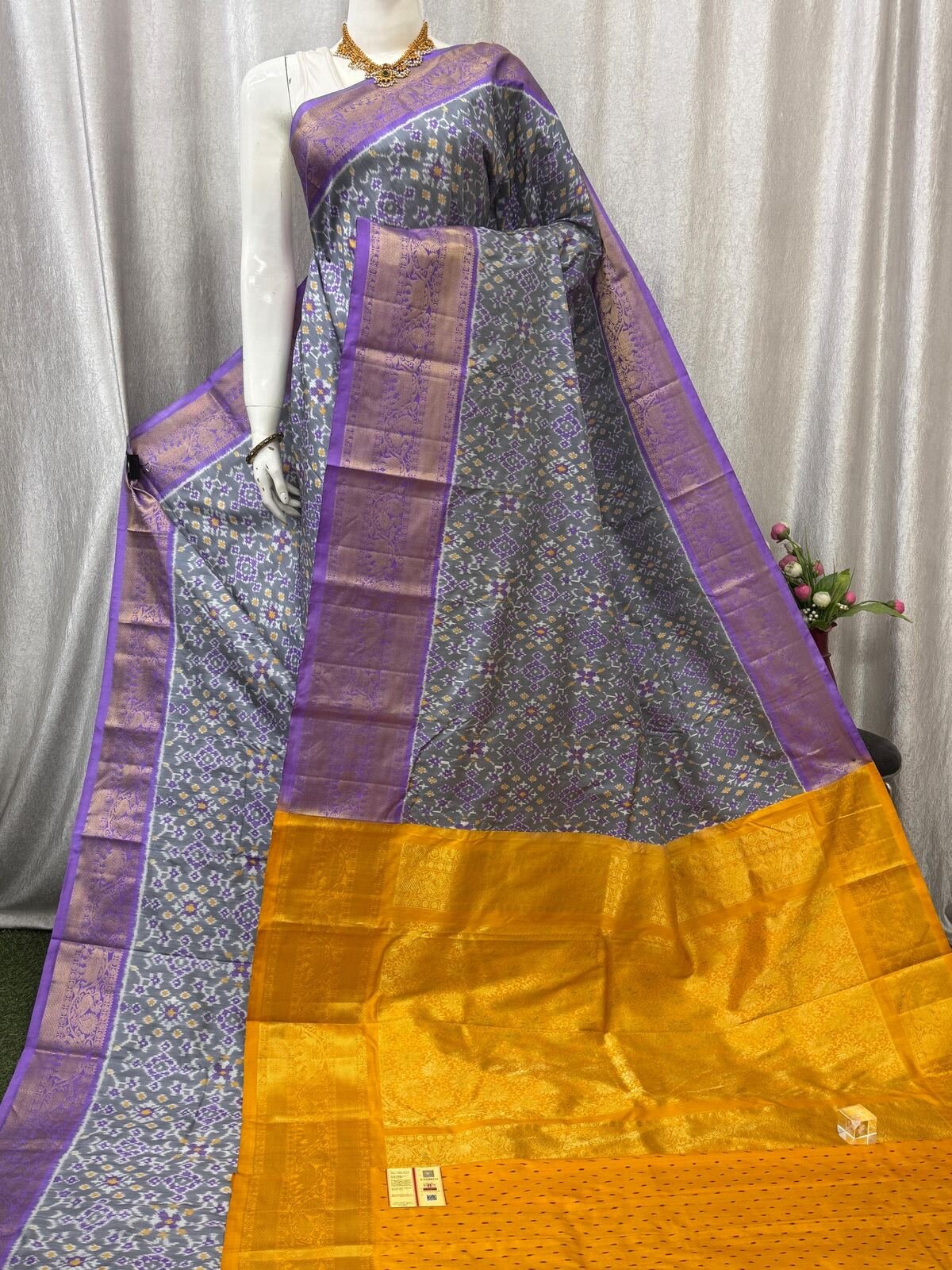 Kanchi Border Ikat - PASKY14-KBRSISDCC-13
