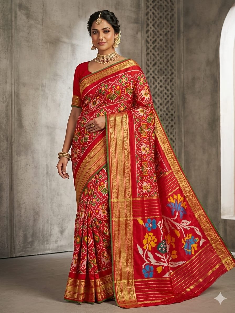 Kanchi Border Ikat - PDLSL15-KBIPIZSCD-01