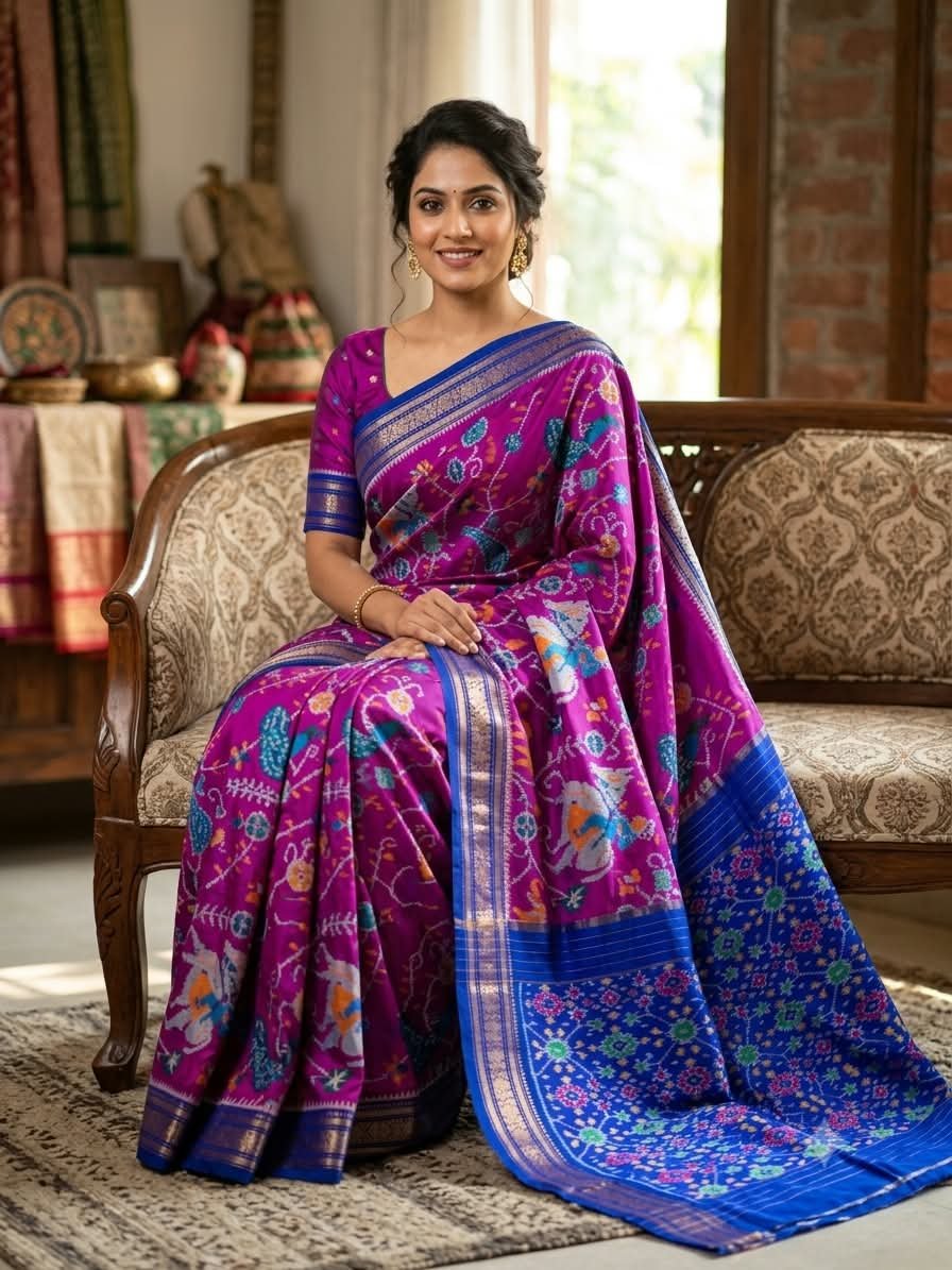 Kanchi Border Ikat - PDLSO04-KBIPIEZDC-03