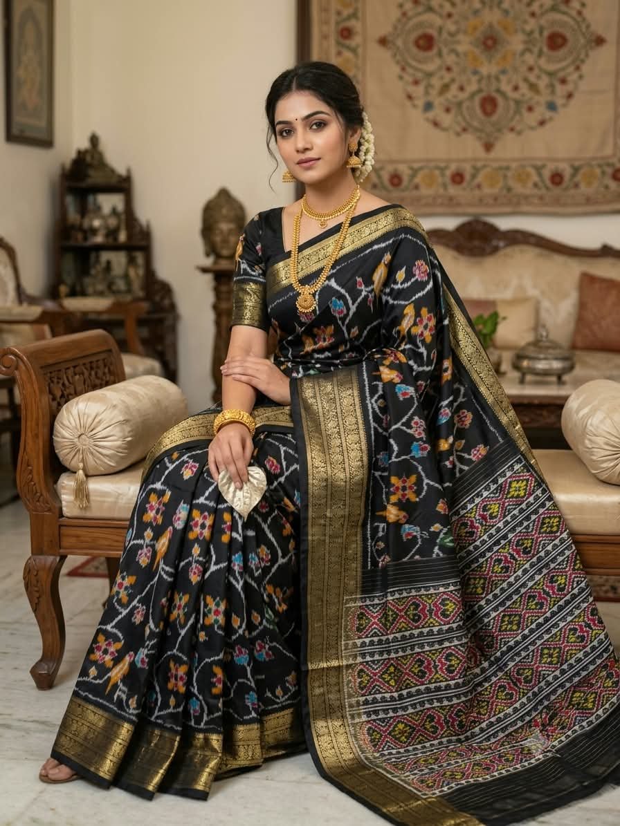 Kanchi Border Ikat - PDLSO04-KBIPIEZDC-06