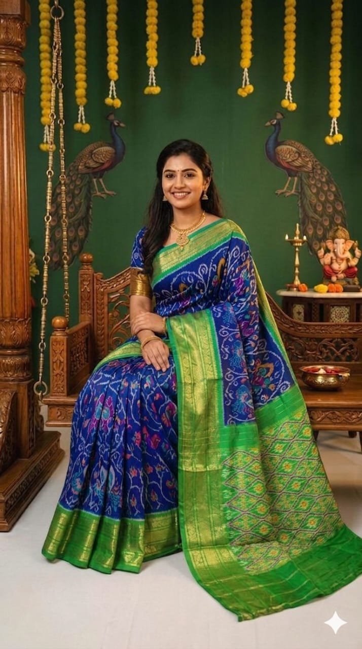 Kanchi Border Ikat - PDLSO04-KBIPIEZDC-12