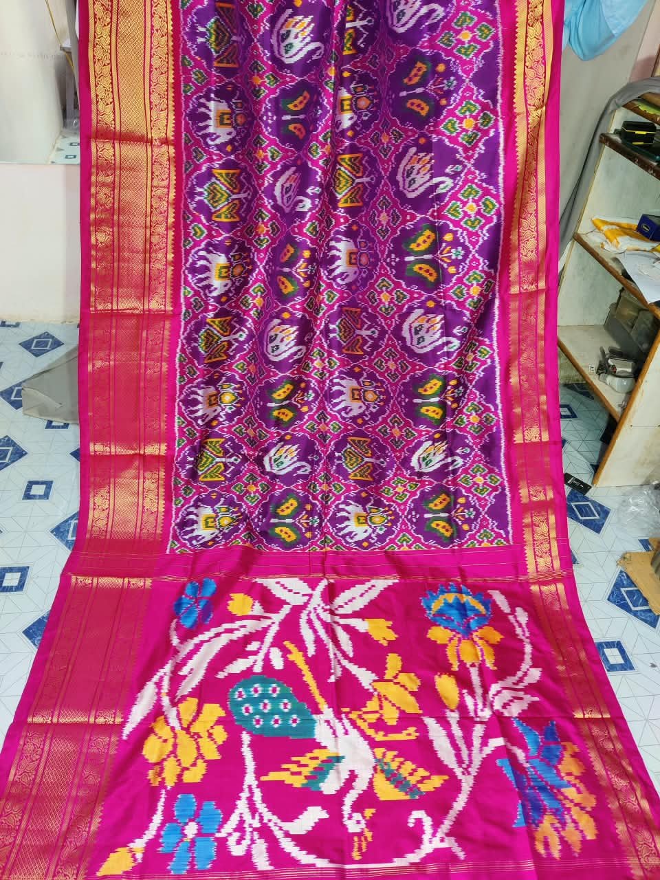 Kanchi Border Ikat - PDLSO04-KBIPIEZDC-13