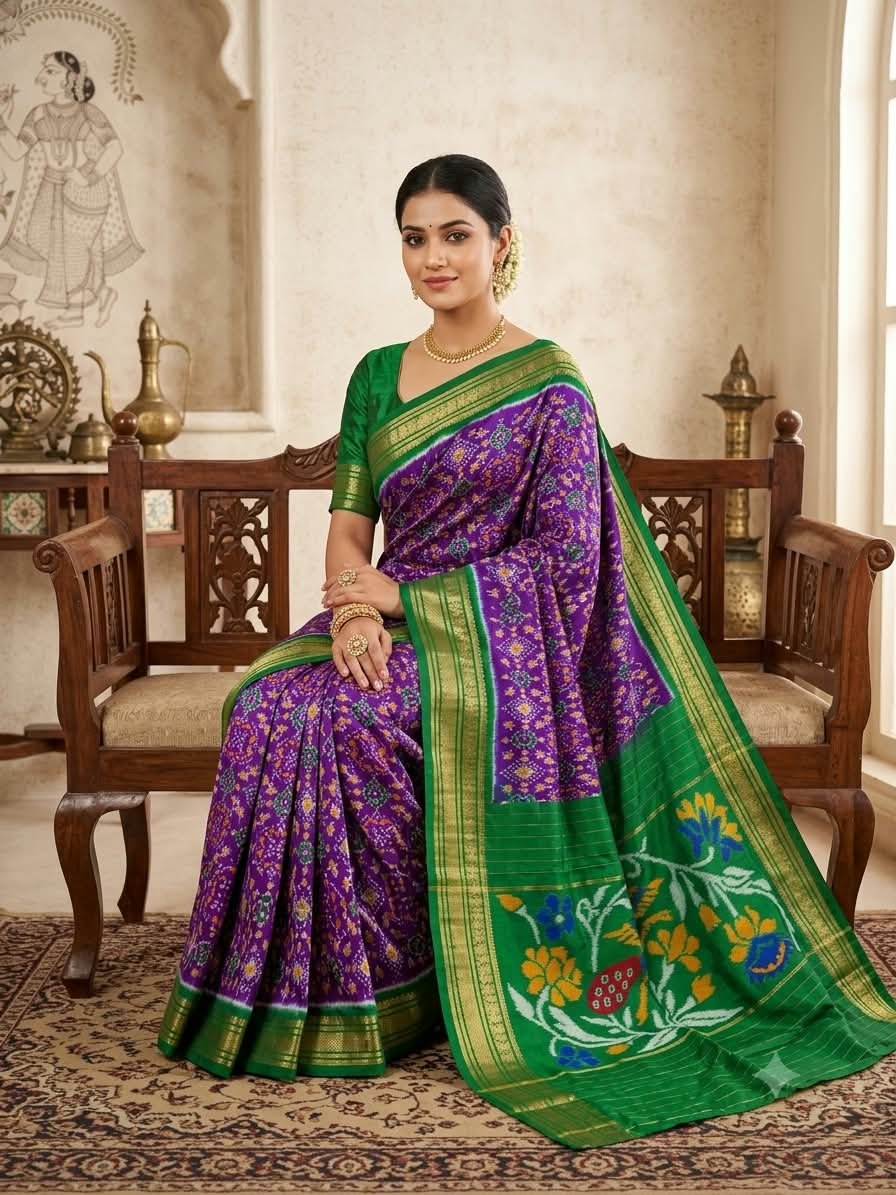 Kanchi Border Ikat - PDLSO04-KBIPIITCD-02