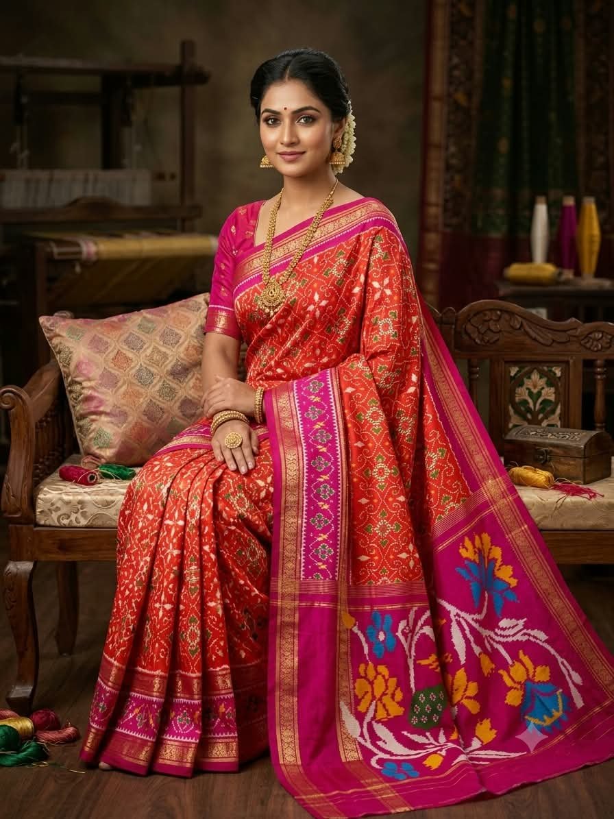 Kanchi Border Ikat - PDLSO08-KBIPIEZDD-03