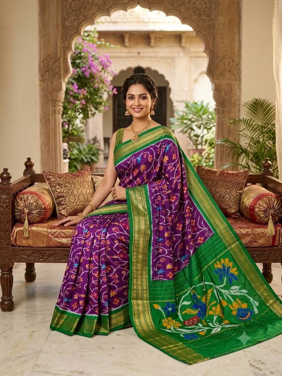 Kanchi Border Ikat - PDLSO08-KBIPIEZDD-06